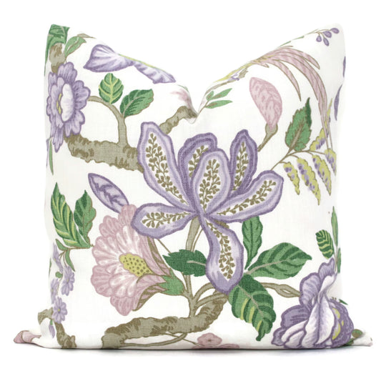 Schumacher Lavender Floral Pillow 20x20