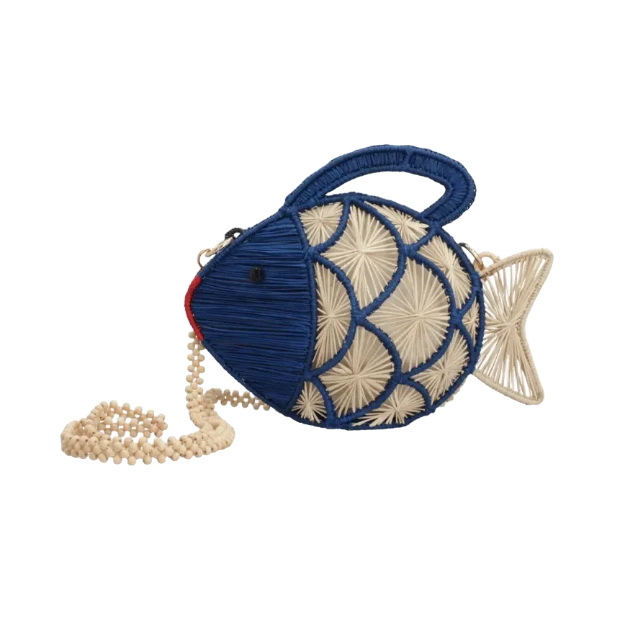 Navy Blue Fish Handbag