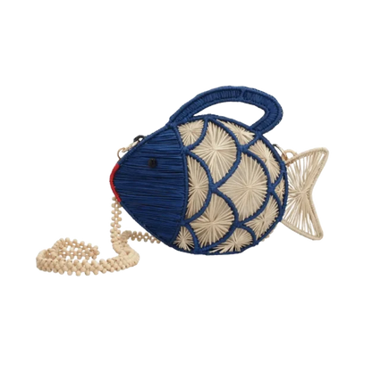 Navy Blue Fish Handbag